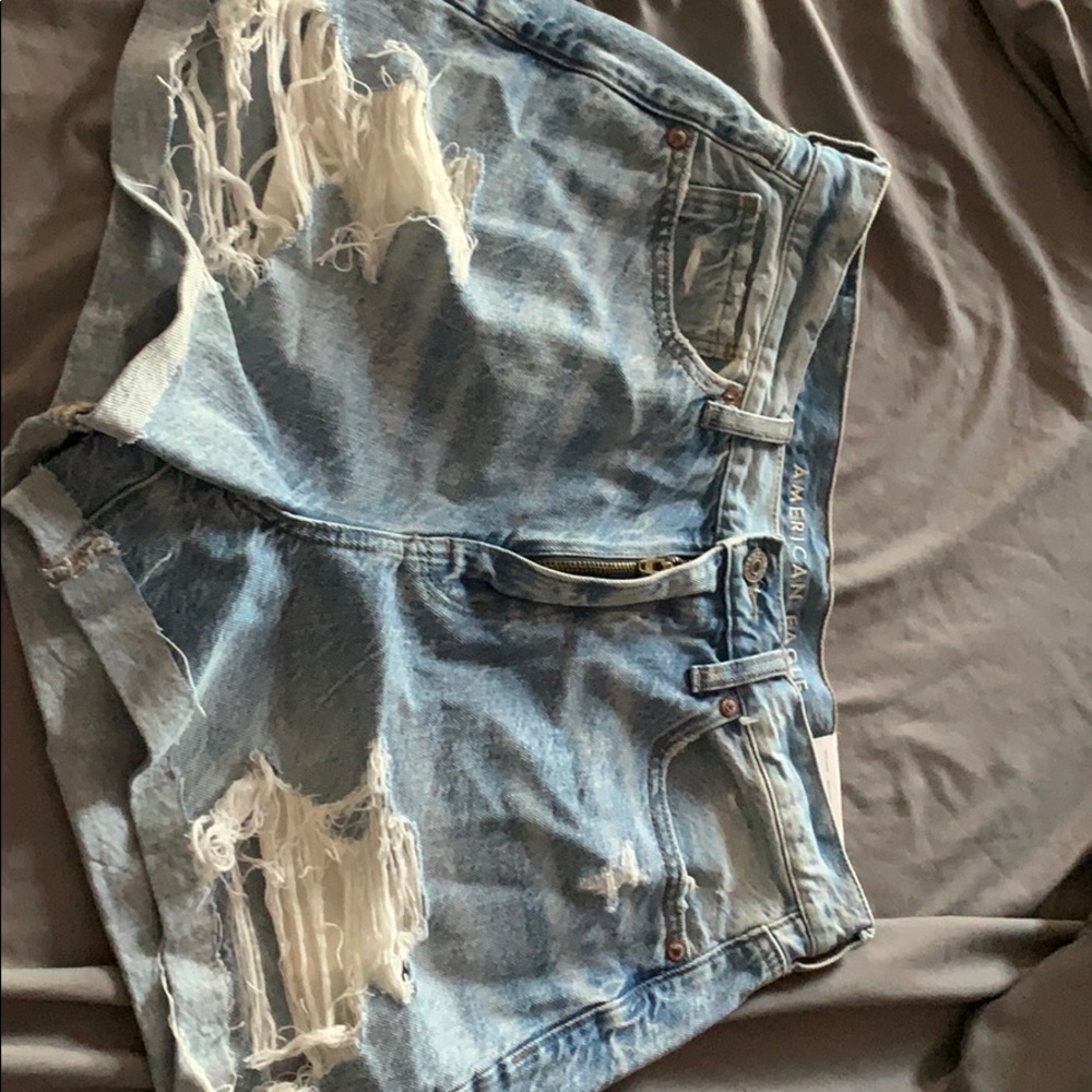 ripped mom jean shorts